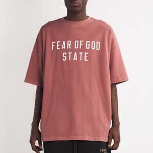 Essentials Fear of God crimson heavy crewneck T-Shirt